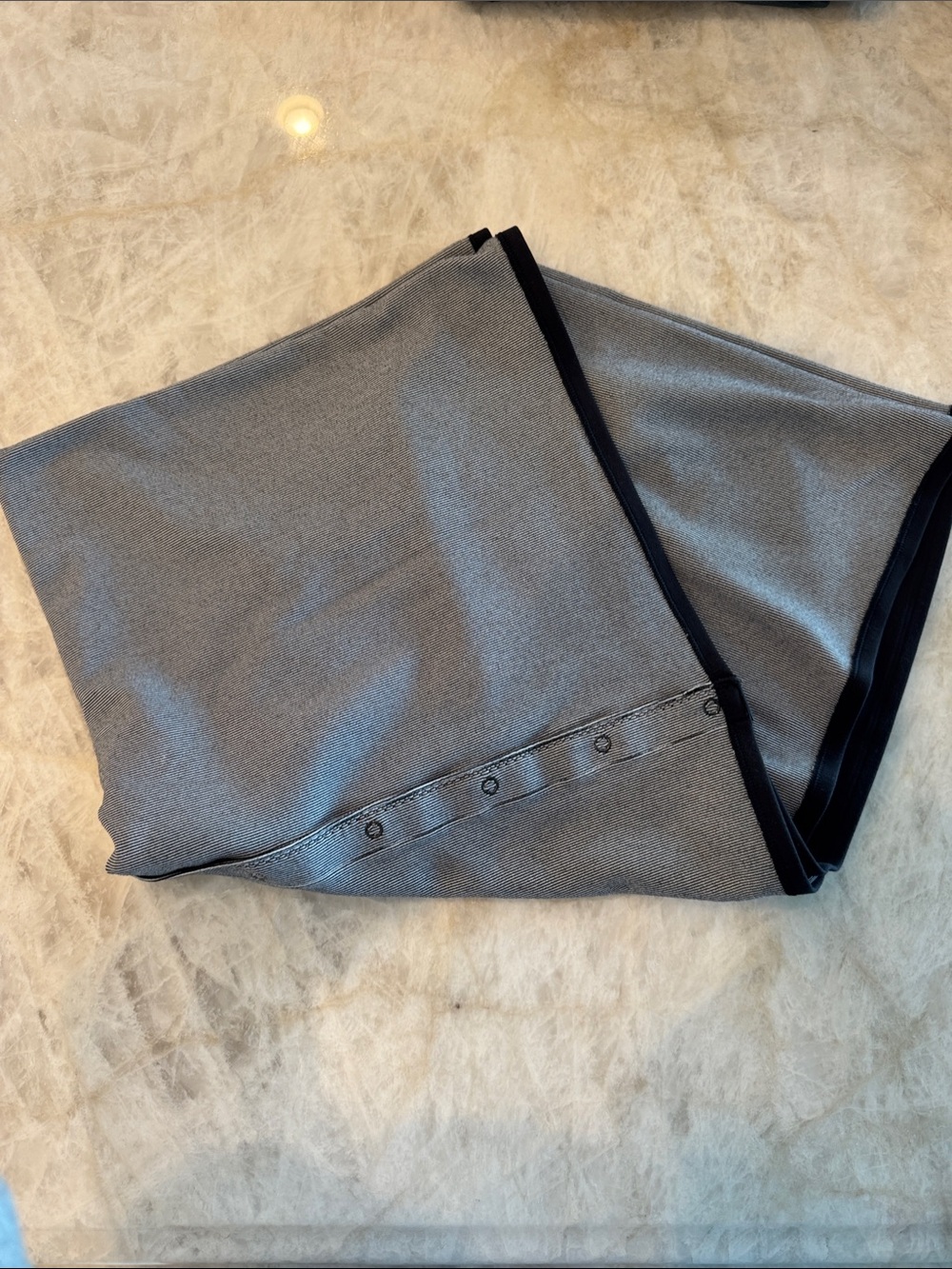 lululemon athletica Gray Scarf with Black Trim